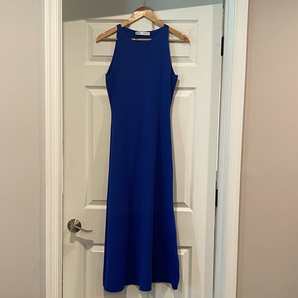 Blue mini dress